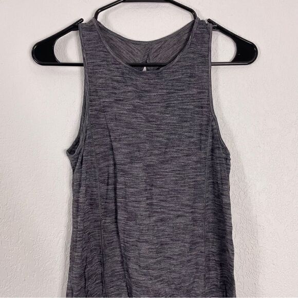 Lululemon Heathered Grey Cutout Back Tank Top - Picture 3 of 6
